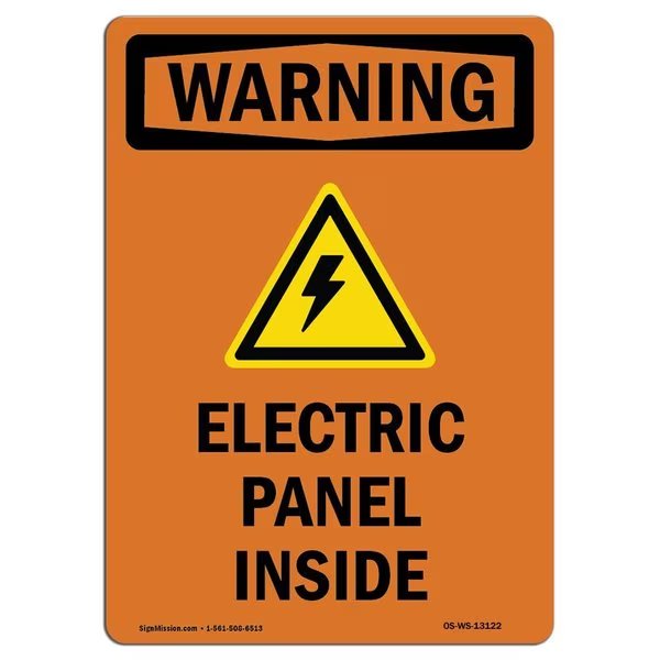Safety Sign, OSHA WARNING, 18